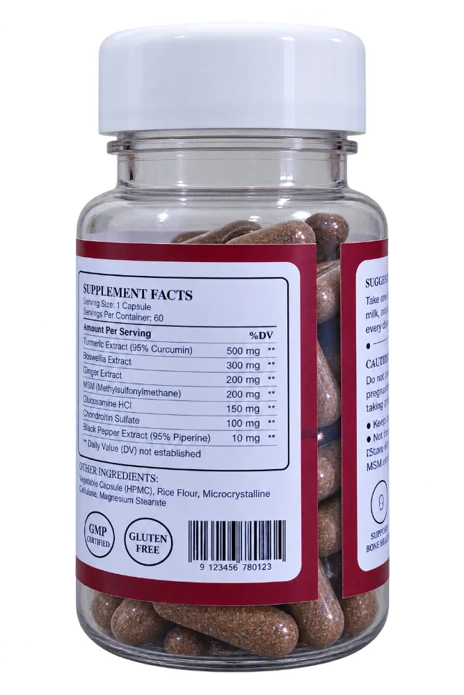 SHATIKA Joint Support bottle, back view
