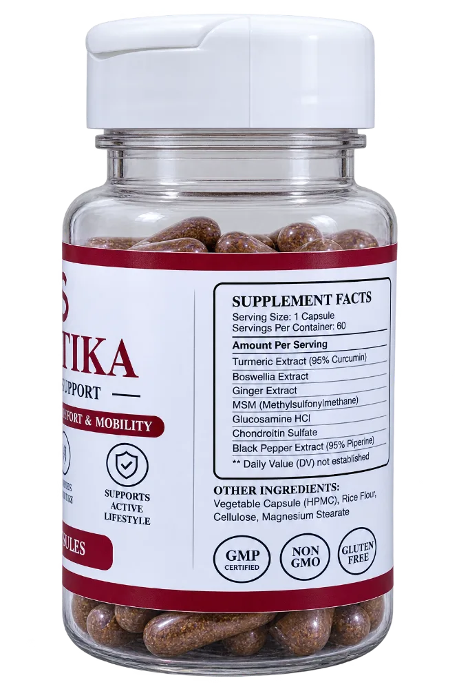 SHATIKA Joint Support supplement facts label
